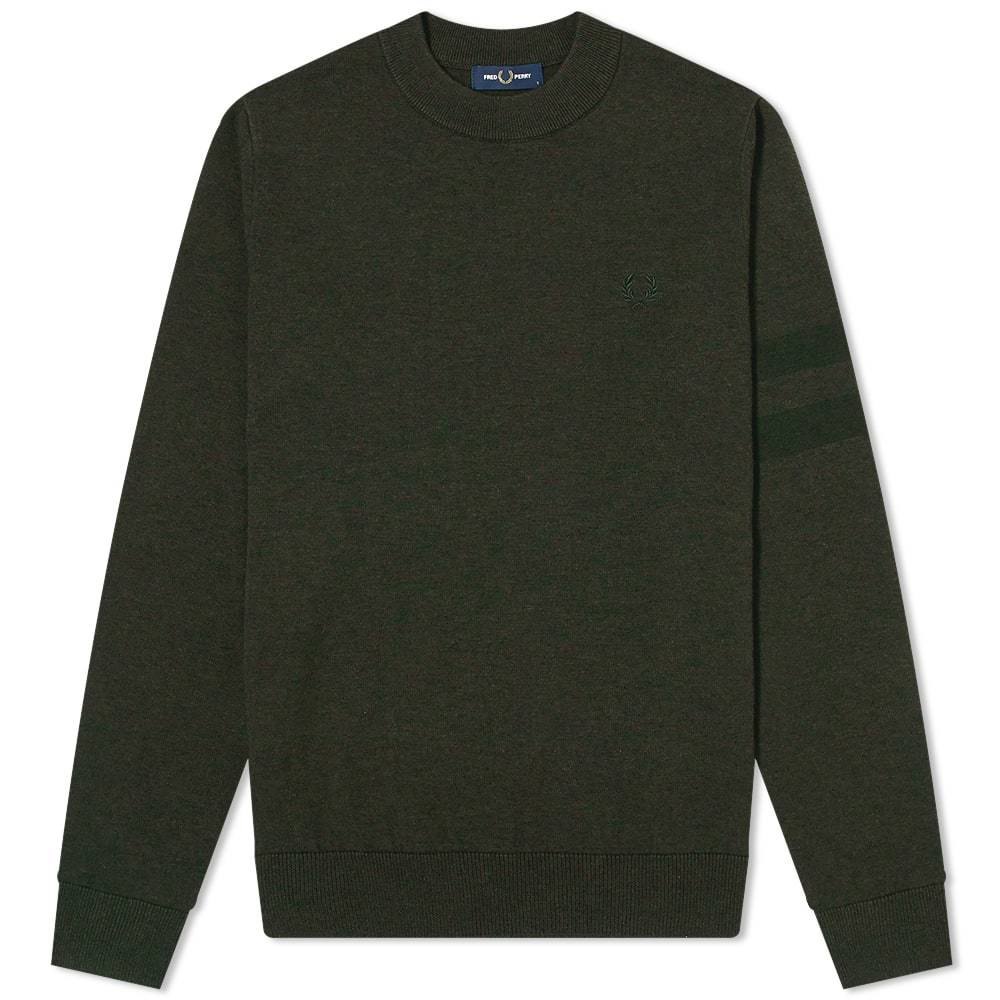 Photo: Fred Perry Tipped Sleeve Crew Knit