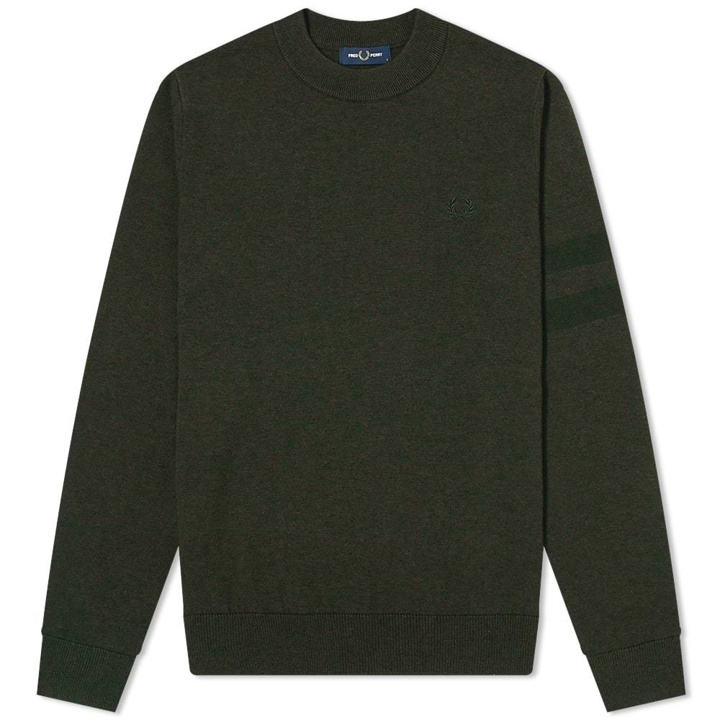 Photo: Fred Perry Tipped Sleeve Crew Knit