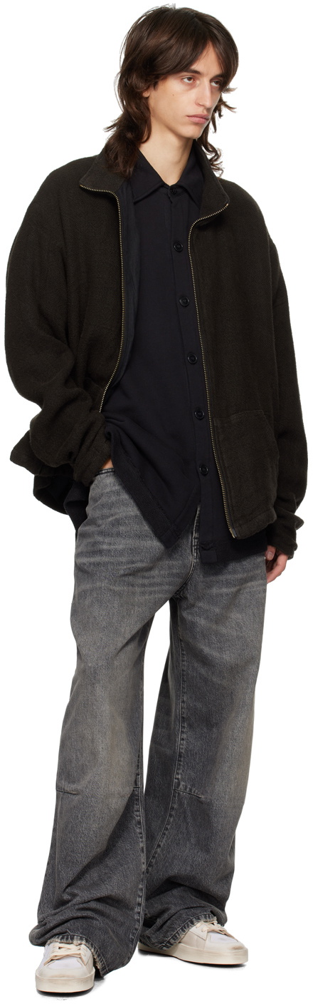 Greg Lauren Black Terry Studio Shirt Greg Lauren