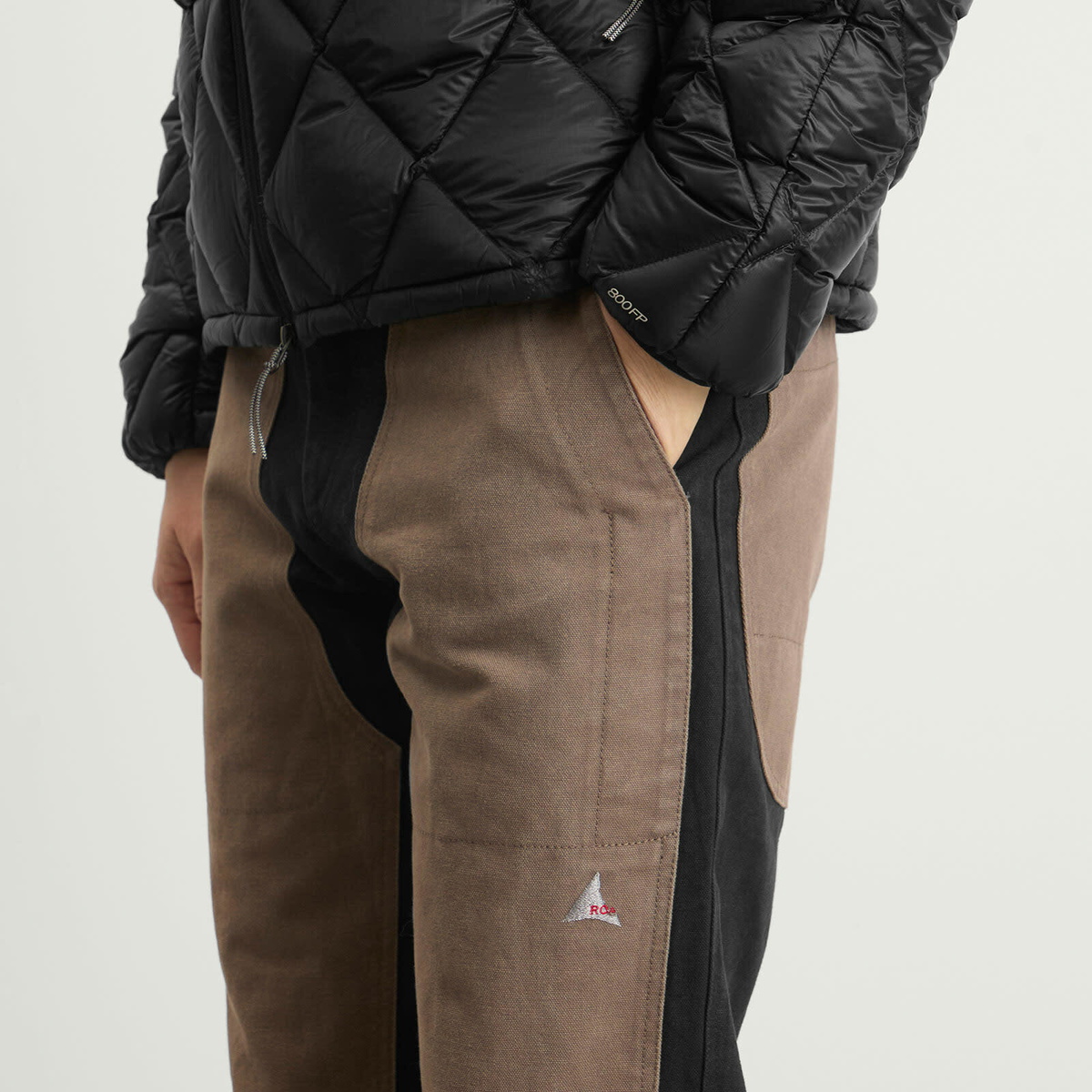 パンツ ROA Fomes Double Knee Washed Canvas Pant ROA - FOMES Double Knee Washed Canvas Pant Dark Brown Black