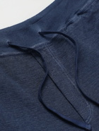 120% - Straight-Leg Stretch Linen and Cotton-Blend Sweatpants - Blue