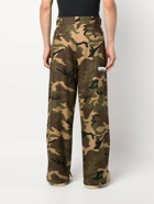 PALM ANGELS - Camouflage Print Cotton Trousers