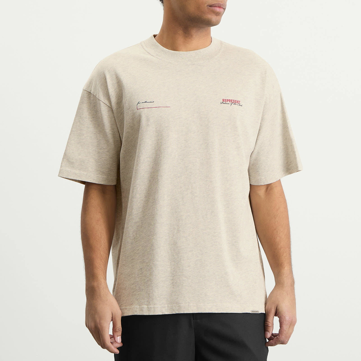 Represent Men's Patron Of The Club T-Shirt in Cream Marl