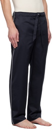 Tekla Navy Sateen Pyjama Pants
