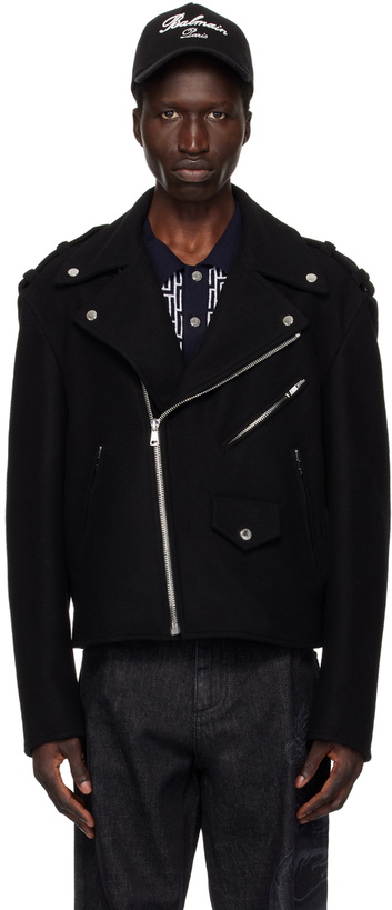 Photo: Balmain Black Biker Jacket