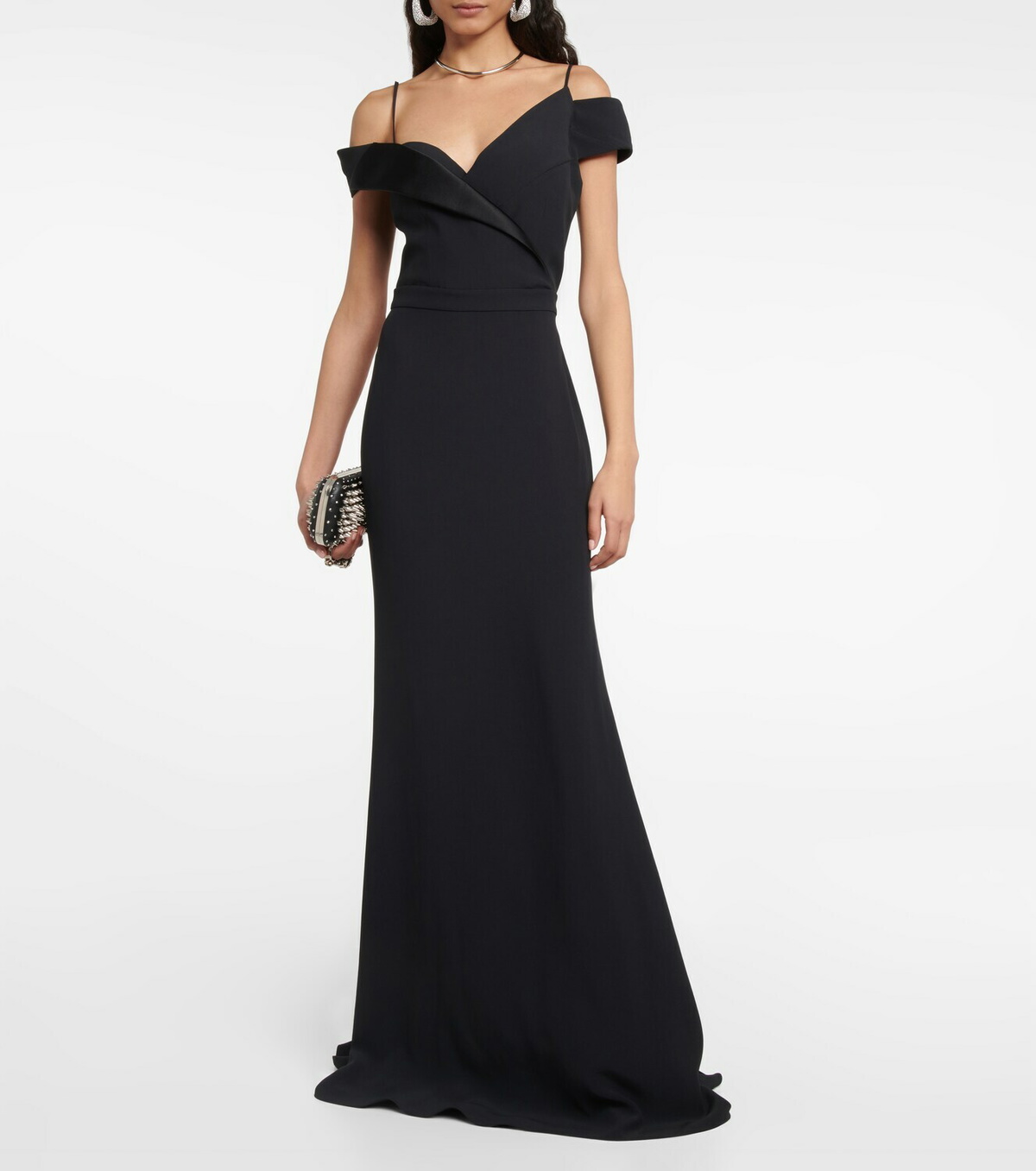 alexander mcqueen long black dress Vintage 2006 Alexander McQueen 'Widows of Culloden' Black Silk Halter  Bias-Cut Tiered Ruffle Gown main image 1