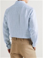 Ralph Lauren Purple label - Striped Linen Half-Placket Shirt - Blue
