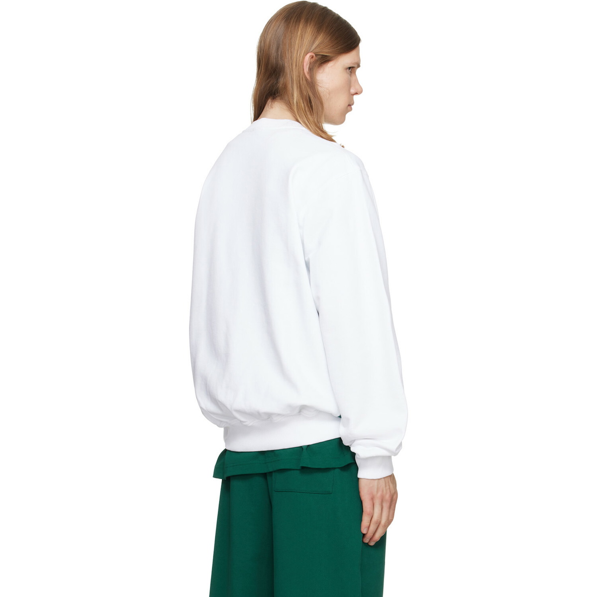 Casablanca White Diamond Logo Embroidered Sweatshirt