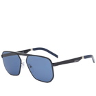 Prada Eyewear Men's Prada PR 60WS Aviator Sunglasses in Black/Blue