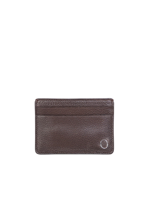 Photo: Orciani Dark Brown Logo Plaque Card Holder
