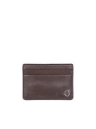 Orciani Dark Brown Logo Plaque Card Holder