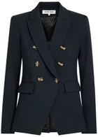Veronica Beard Miller Dickey Horn Crepe Blazer Navy