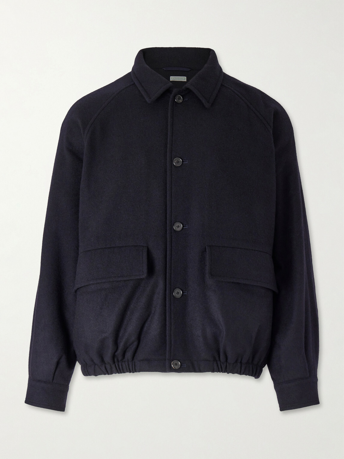 A.PRESSE - Cashmere Flannel Blouson Jacket - Blue