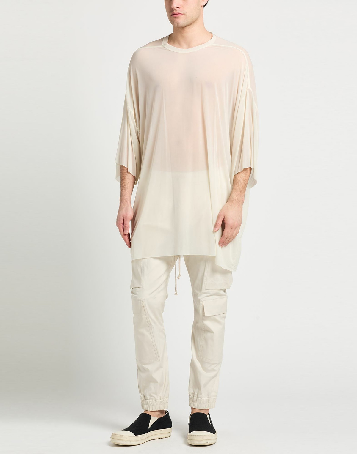Rick Owens Mens T-shirt Cream