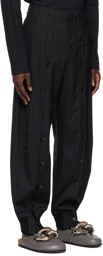 Simone Rocha Black Striped Trousers