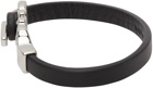 Salvatore Ferragamo Black Large Gancini Bracelet