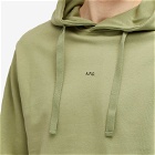 A.P.C. Men's Larry Logo Hoodie in Khaki