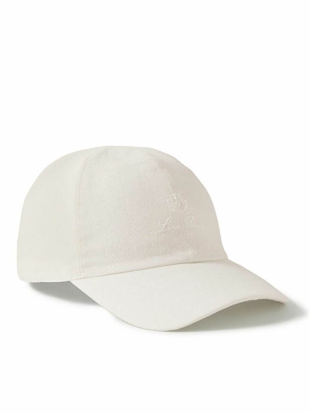 Photo: Loro Piana - Logo-Embroidered Linen Baseball Cap - White