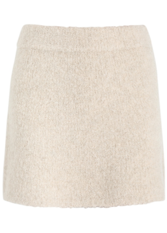 Photo: Clea Penn Wool-blend Mini Skirt Beige