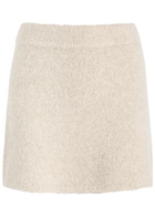 Clea Penn Wool-blend Mini Skirt Beige