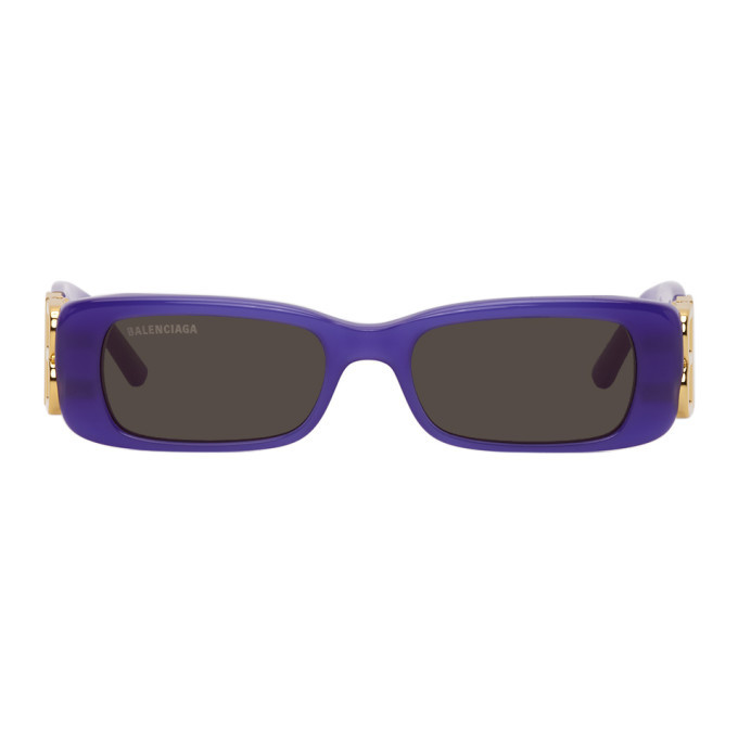 Photo: Balenciaga Purple Rectangular Sunglasses