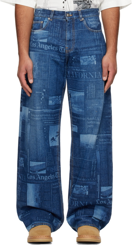 Photo: Palm Angels Blue LA Times Edition Jeans