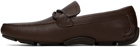 Ferragamo Brown Gancini Ornament Loafers