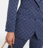 Gucci GG linen and cotton jacquard blazer