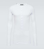 Dolce&Gabbana Re-Edition cotton jersey Henley shirt