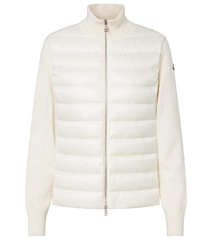 Photo: Moncler Down-paneled virgin wool cardigan