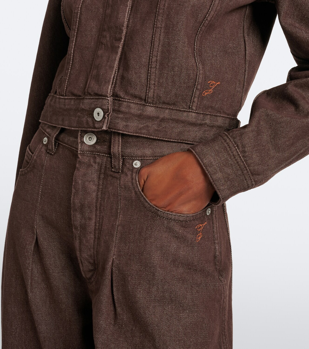 Jacquemus Ovalo cropped denim jacket