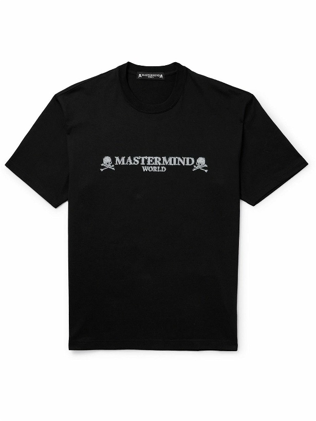 Photo: Mastermind World - Brilliant Logo-Print Cotton-Jersey T-Shirt - Black