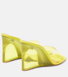 Amina Muaddi - Lupita PVC wedge mules