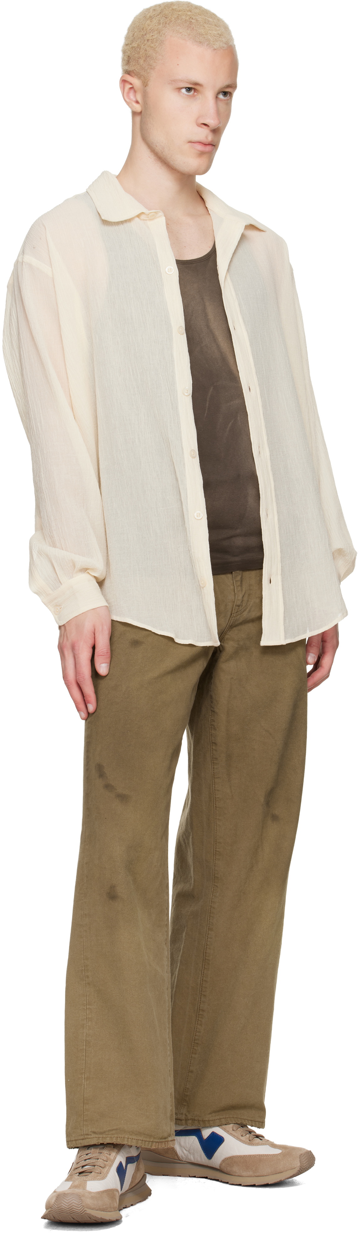 visvim Gray & Beige FKT Runner Sneakers