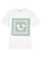 True Religion Logo-print Cotton T-shirt White And Green