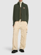 MONCLER GRENOBLE Logo Stretch Tech Zip-up Cardigan