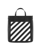 Off White Binder Diag Saffiano Tote Bag Black