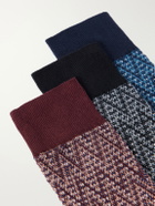 Missoni - Three-Pack Cotton-Blend Crochet-Knit Socks - Multi