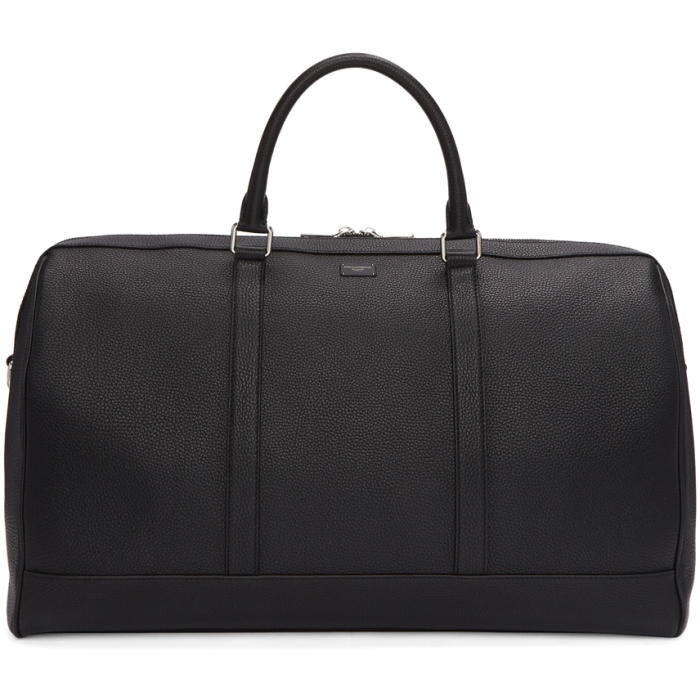 Photo: Dolce and Gabbana Black Leather Duffle Bag