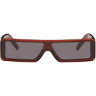 Rick Owens Burgundy Tower Gethshades Sunglasses
