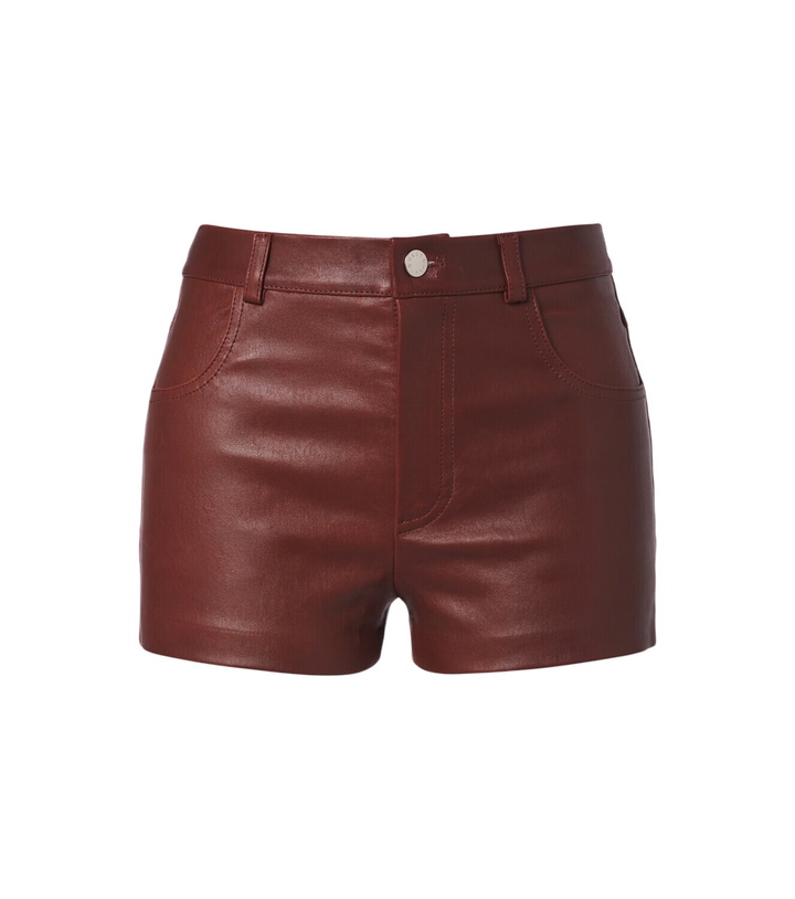Photo: Stouls Roxie mid-rise leather shorts