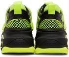Balmain Black & Green B-Bold Low-Top Sneakers