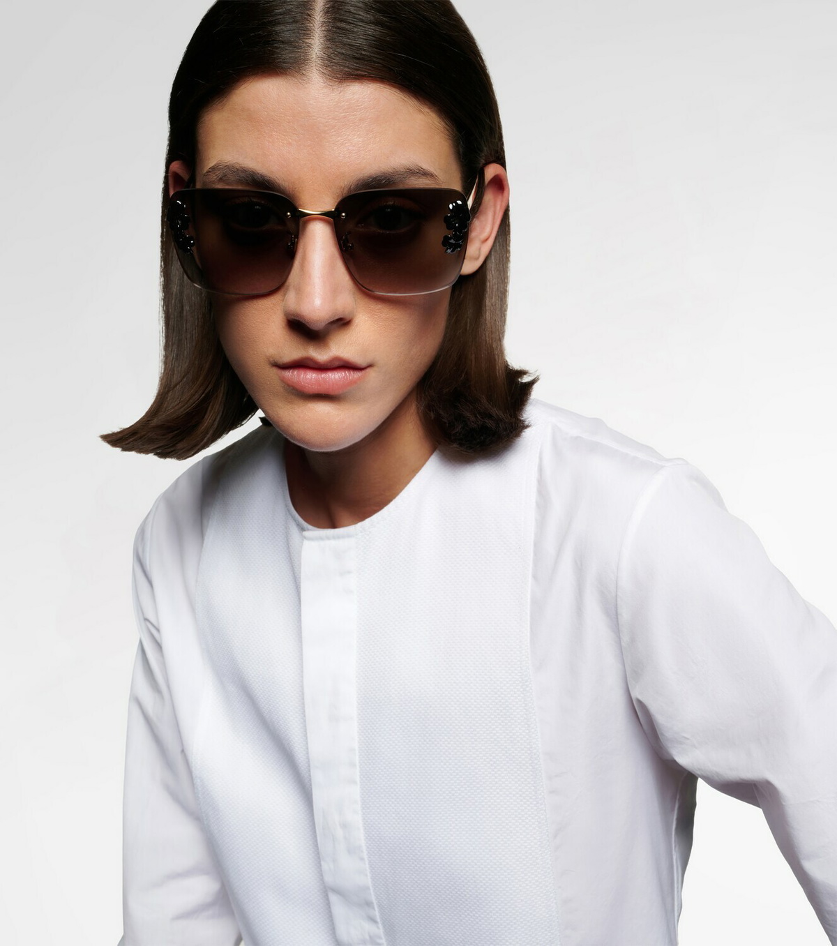 Dior Eyewear Dior Clover embellished square sunglasses