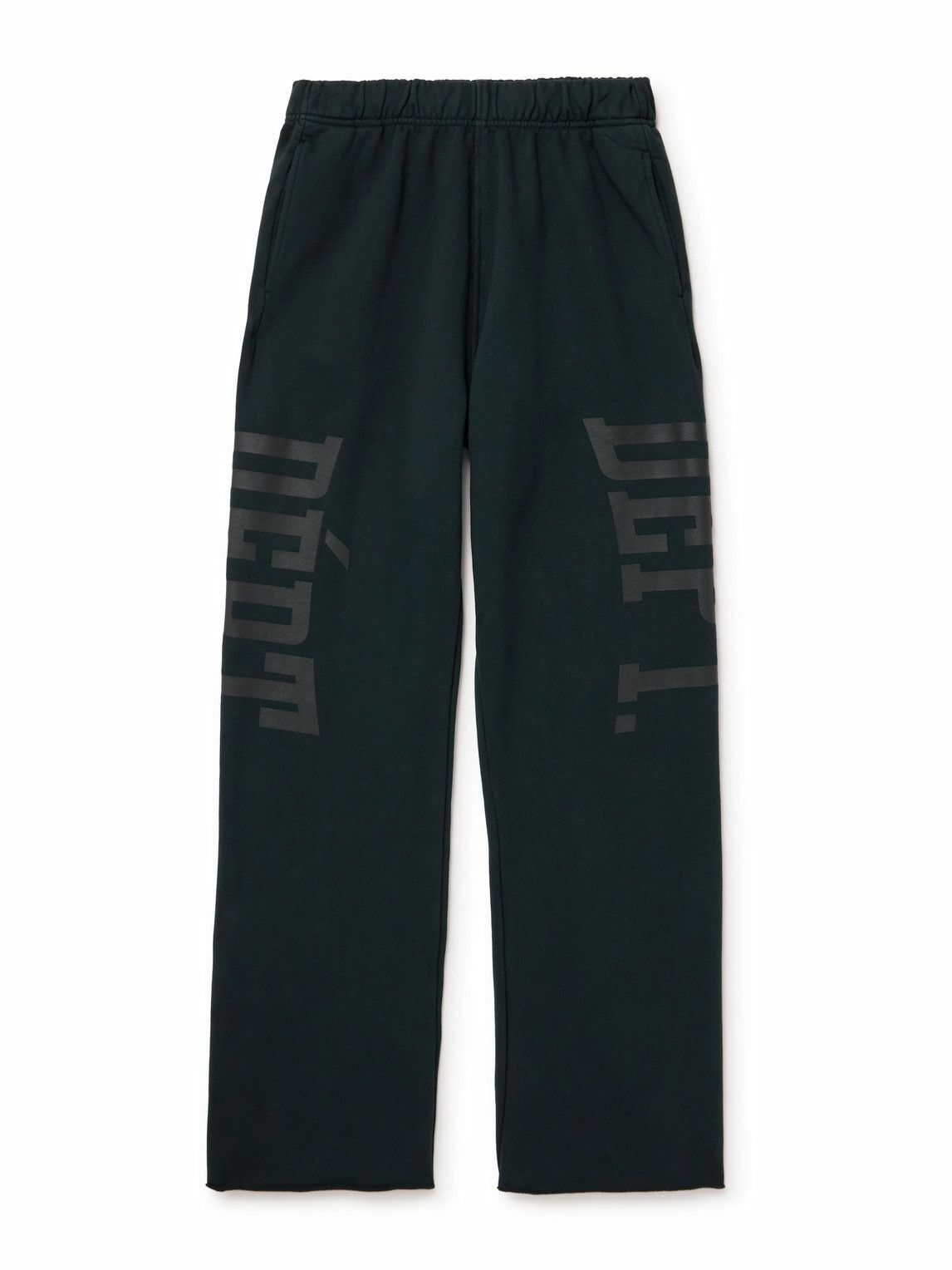 Gallery Dept. - Post Workout Logo-Print Wide-Leg Cotton-Jersey Sweatpants - Black
