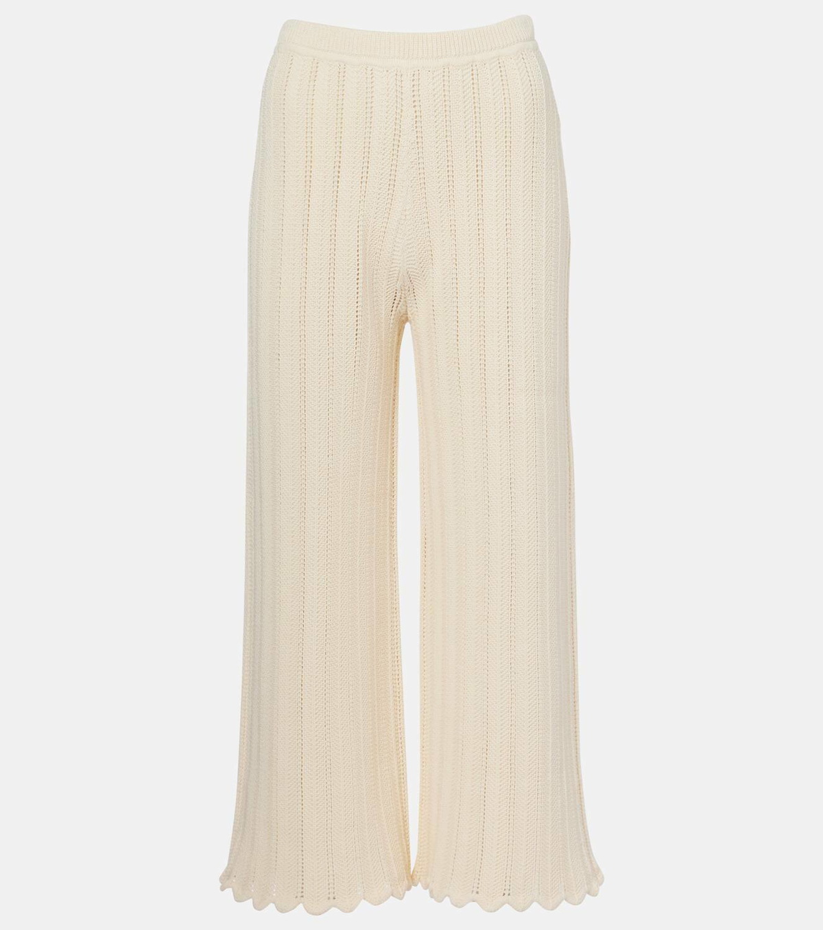 Altuzarra Petey open-knit cotton flared pants