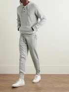 Onia - Waffle-Knit Cotton-Blend Hoodie - Gray
