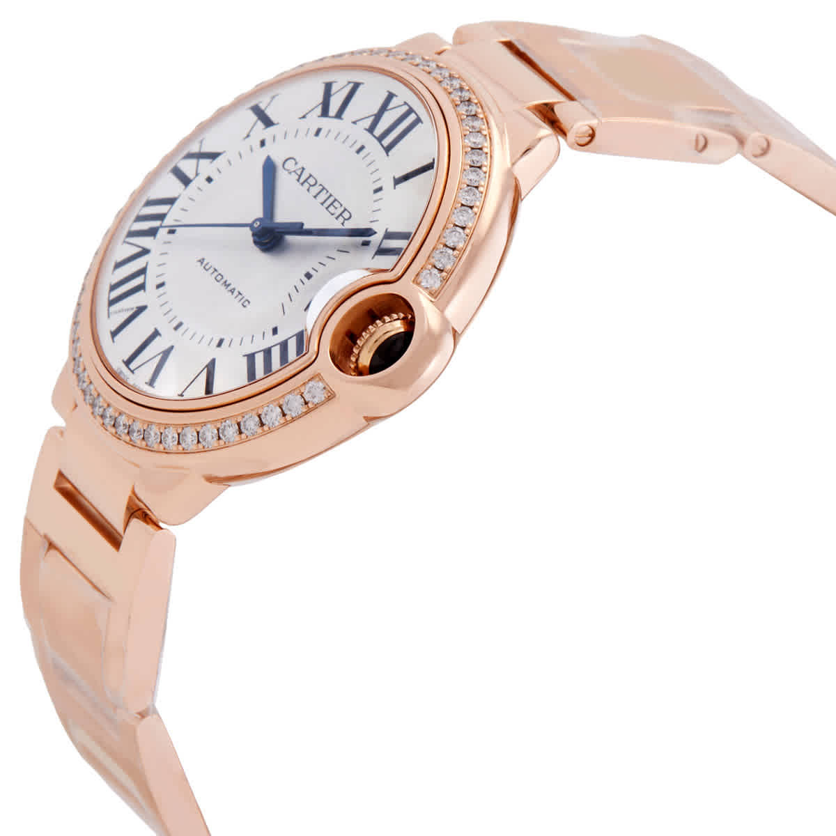 Cartier Ballon Bleu Automatic Diamond Silver Dial Ladies Watch WJBB0064