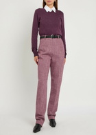 Calvin Klein Lucia Slim-leg Cotton-blend Trousers Red Light