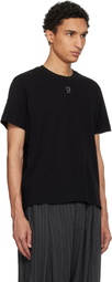WOOYOUNGMI Black Front Logo Slim Fit T-Shirt