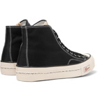 visvim - Skagway Leather-Trimmed Canvas High-Top Sneakers - Black